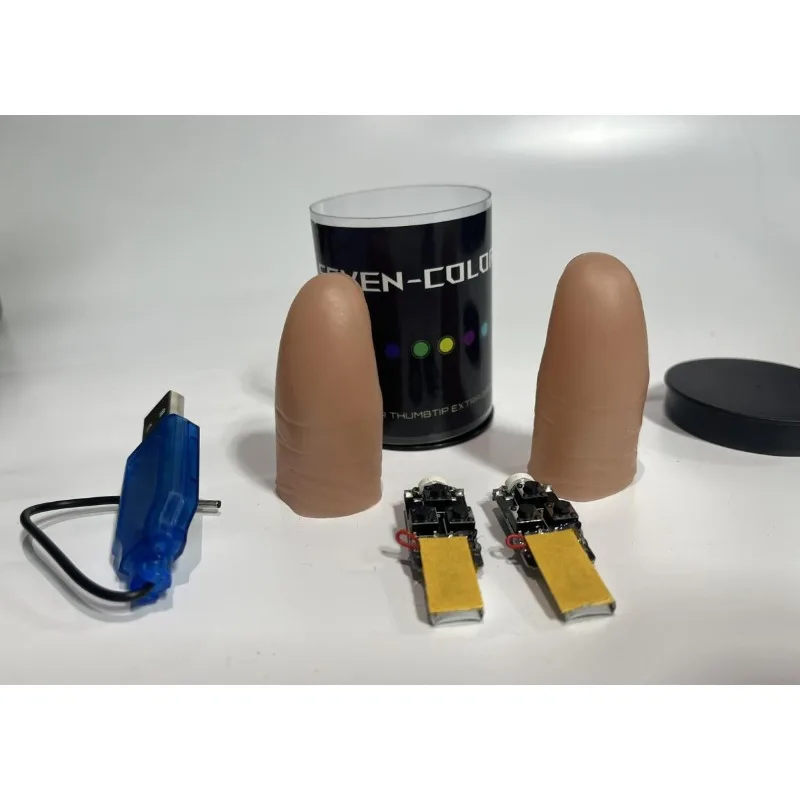 Thumb Tip Magic Trick Set - SUPER LIGHT เจ็ดสี LED Light Thumb