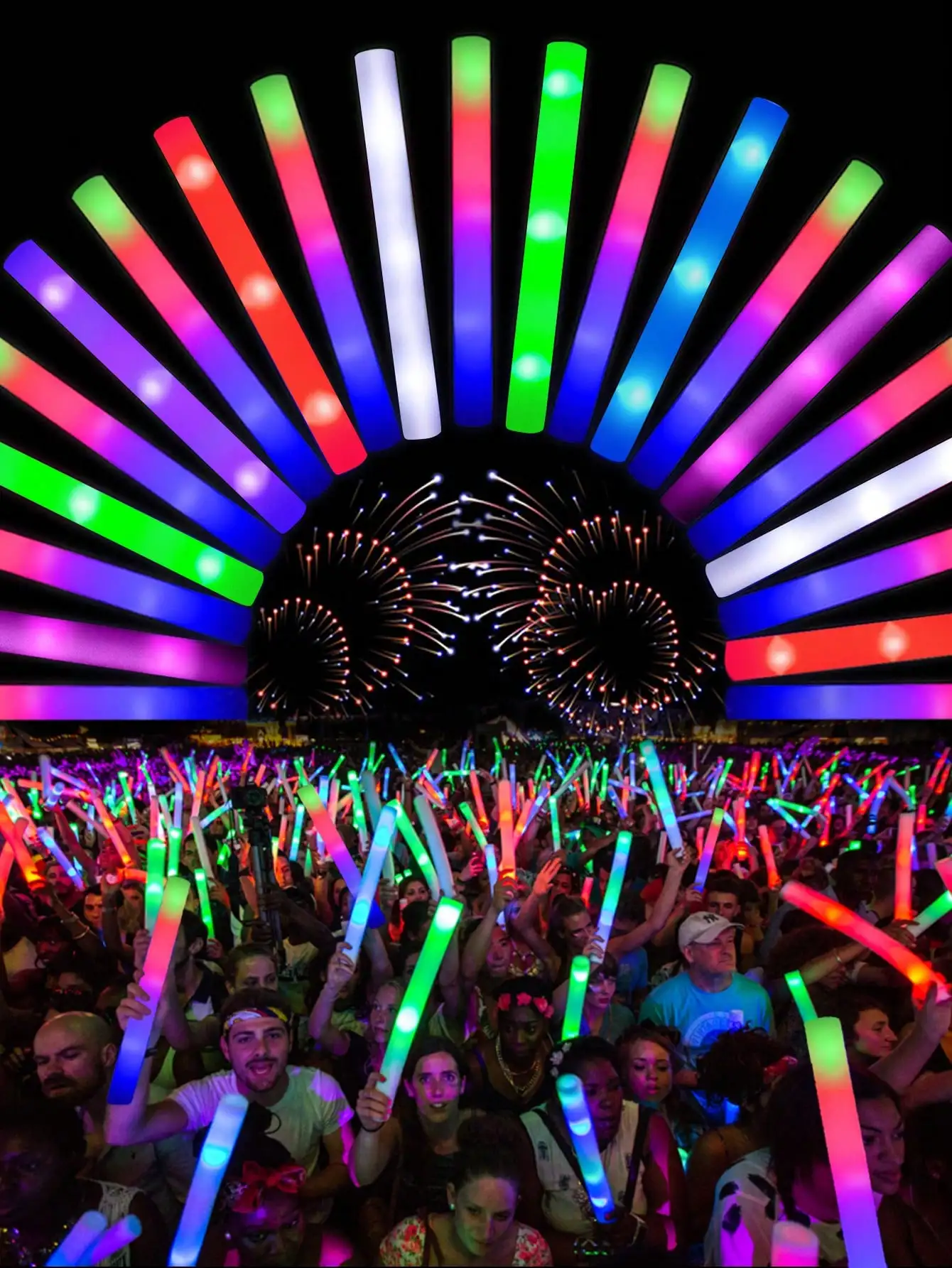 Flashing Led Foam Sticks Party - แท่งโฟมเรืองแสง LED 20/30 ชิ้น แท่งเชียร์งานแต่งงาน 3