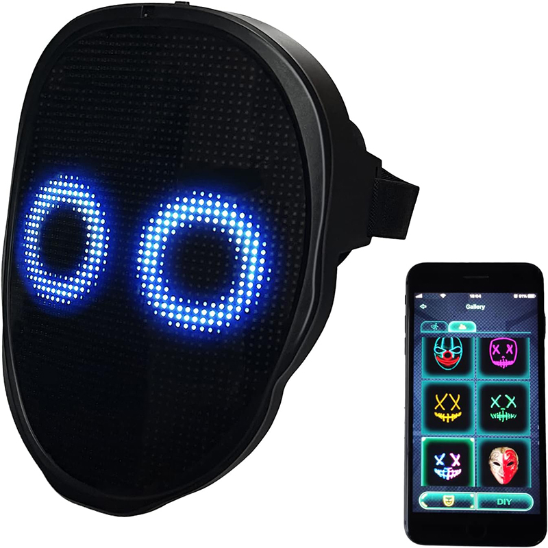 Led Purge Mask Halloween - ปาร์ตี้ LED Light up หน้ากากการตรวจจับท่าทางสมาร์ทจอแสดงผล LED