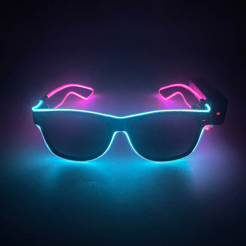 Glow In The Dark Party Glasses - แว่นตา LED เรืองแสงไร้สายสุดเท่ แว่นกันแดดเรืองแสงนีออน สำหรับงานแต่งงาน งานปาร์ตี้