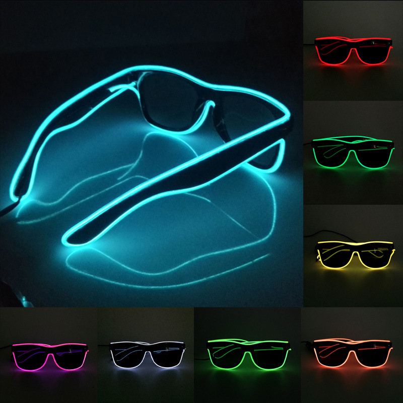 Glow In The Dark Party Glasses - ใหม่แว่นตา LED ไฟ RAVE งานปาร์ตี้แว่นตาเรืองแสง LED