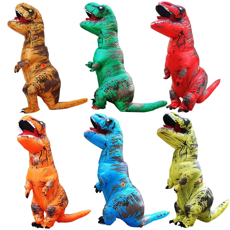 Inflatable Dinosaur Costume Adult - ชุดไดโนเสาร์เป่าลมสำหรับผู้ใหญ่ ชุดแฟนซีคอสเพลย์มาสคอตสัตว์ สำหรับผู้ชาย ผู้หญิง เด็ก ฮาโลวีน