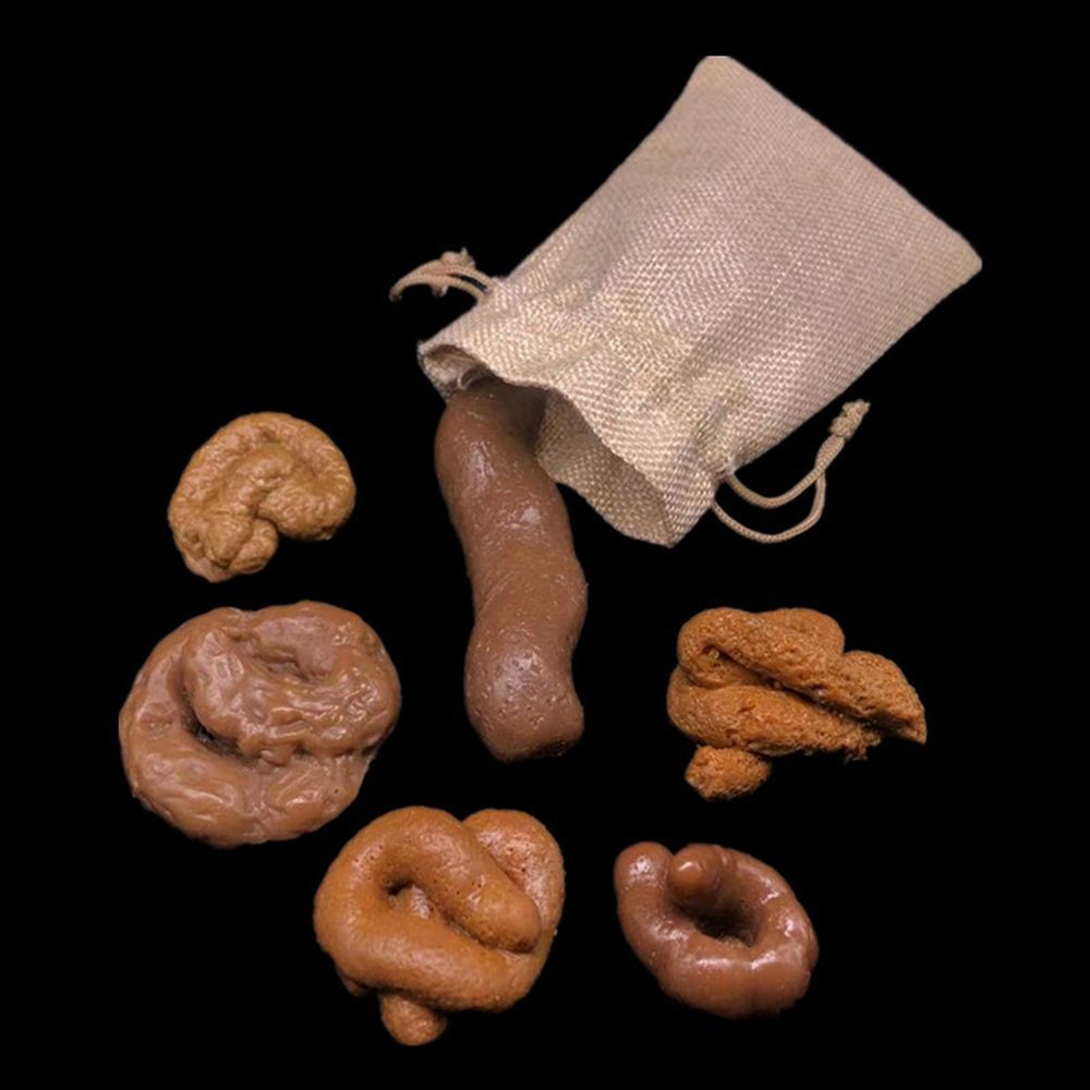 Fake Poop Gag Gift - ของเล่นตลก 6 ชิ้น ของเล่นบีบแก้เครียด ของเล่นจำลองอึ ของขวัญตลกๆ