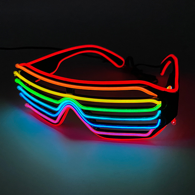 Glow In The Dark Party Glasses - แว่นตาเรืองแสงหลากสีเรืองแสง LED แว่นตาปาร์ตี้สำหรับผู้ชายผู้หญิงคลับอุปกรณ์ประกอบฉากแว่นตานีออนสีรุ้งตกแต่งคริสต์มาส