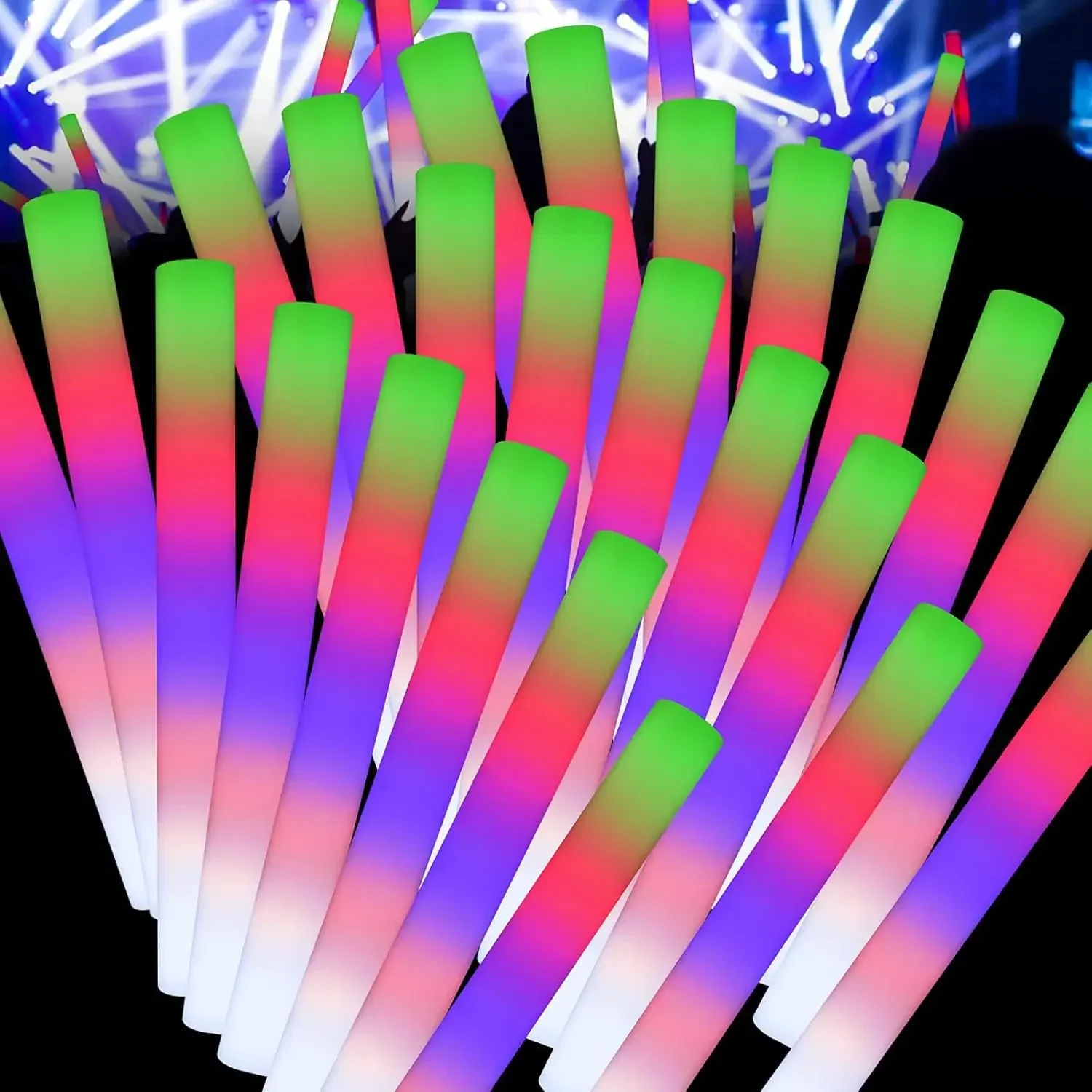 แท่งไฟ LED โฟมเรืองแสง 1Z-50PC - Flashing Led Foam Sticks Party บทวิจารณ์และราคา