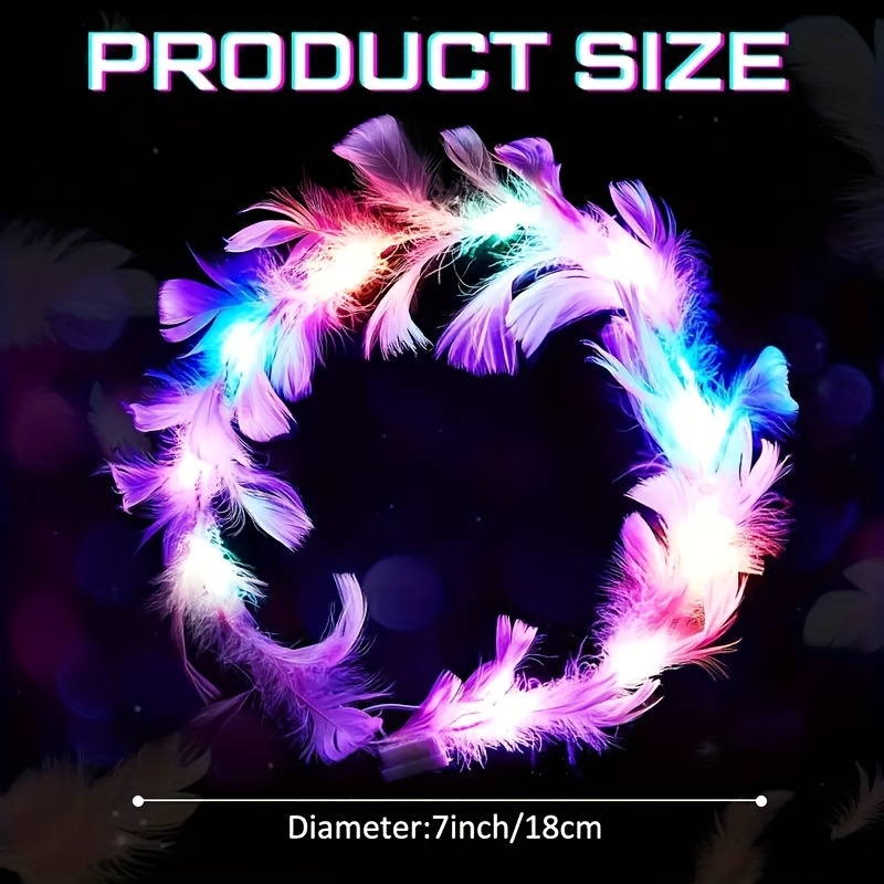 ที่คาดผมมงกุฎขนนก LED 10ชิ้น,  - Glow In The Dark Party Glasses บทวิจารณ์และราคา