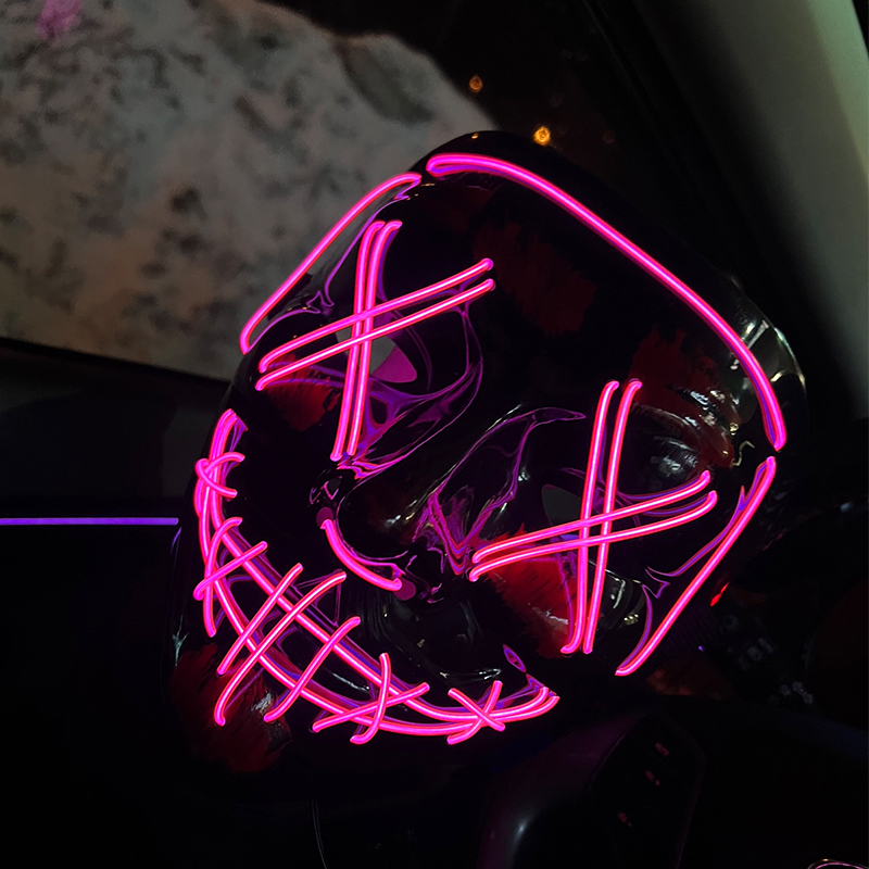 หน้ากาก LED แบบไร้สาย 10 ชิ้น  - Led Purge Mask Halloween บทวิจารณ์และราคา