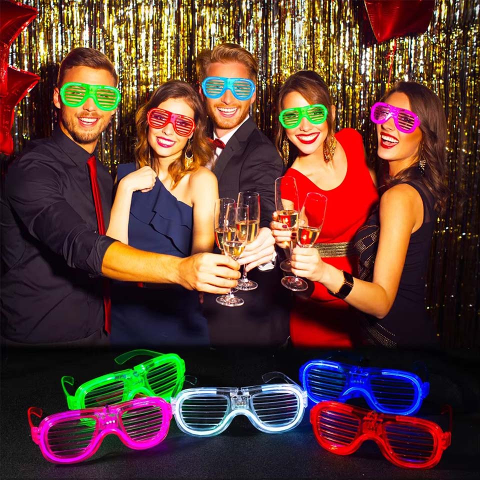 แว่นตา LED เรืองแสง 5-50 ชิ้น  - Glow In The Dark Party Glasses บทวิจารณ์และราคา