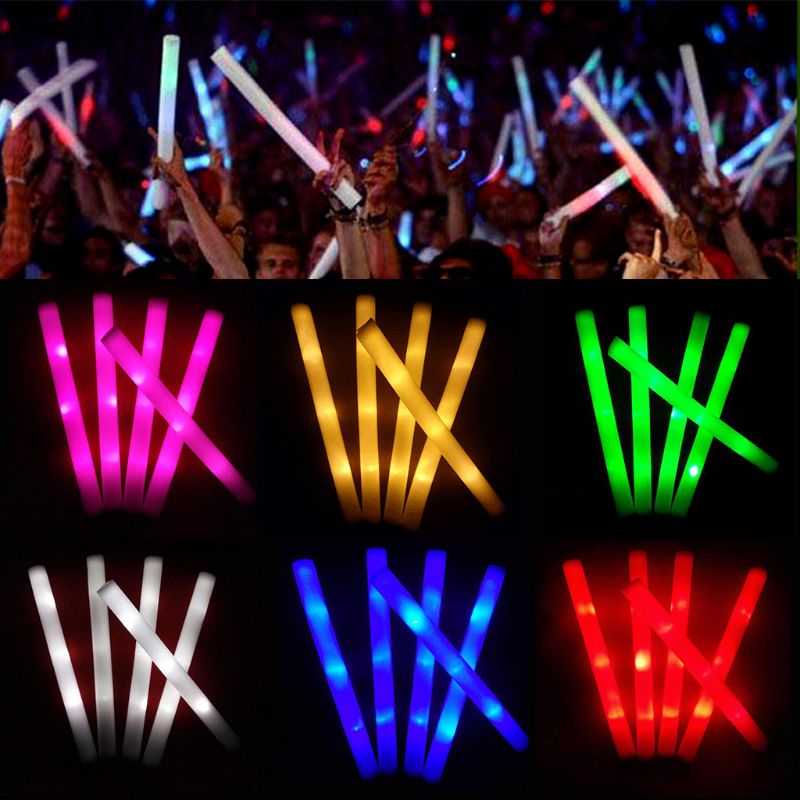 แท่งโฟมเรืองแสง Led ในที่มืดแท - Flashing Led Foam Sticks Party บทวิจารณ์และราคา
