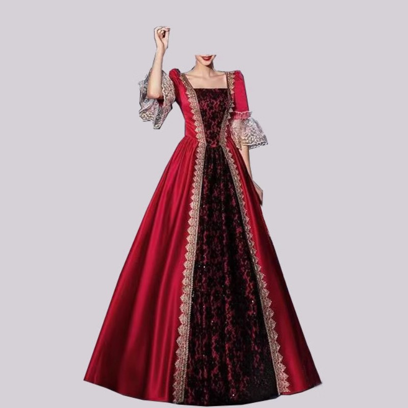 ชุดเดรสสตรี S-5XL สไตล์ยุคกลาง - Medieval Renaissance Dress Women บทวิจารณ์และราคา