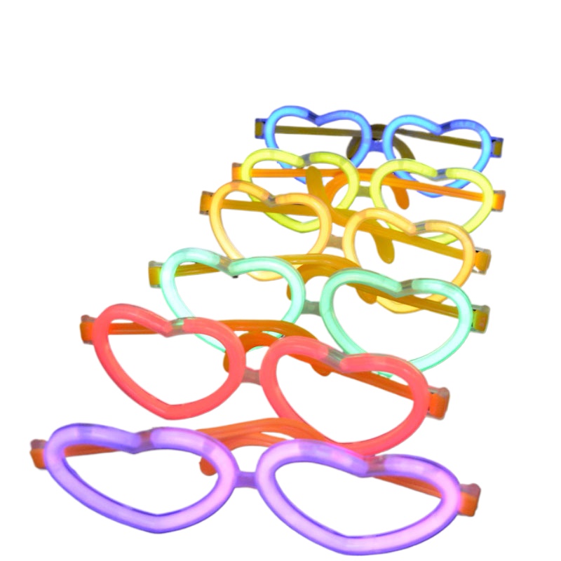 20 ชุดแว่นตาเรืองแสงรูปหัวใจสำ - Glow In The Dark Party Glasses บทวิจารณ์และราคา