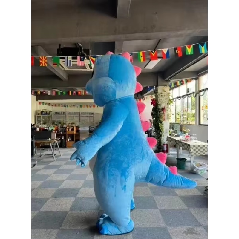 ชุดมาสคอตมังกรสีน้ำเงินเป่าลมข - Inflatable Dinosaur Costume Adult บทวิจารณ์และราคา