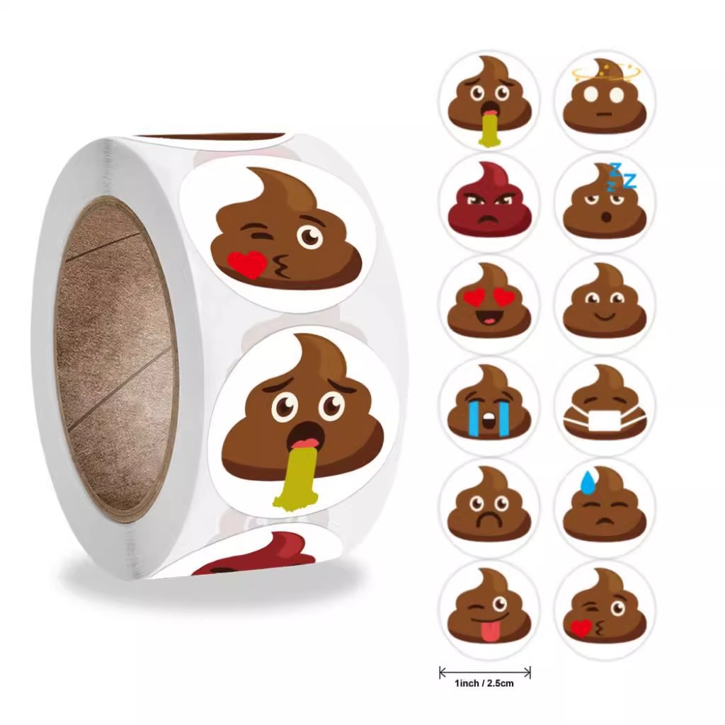 สติกเกอร์ลายการ์ตูนอึตลกๆ 100- - Prank Toys บทวิจารณ์และราคา