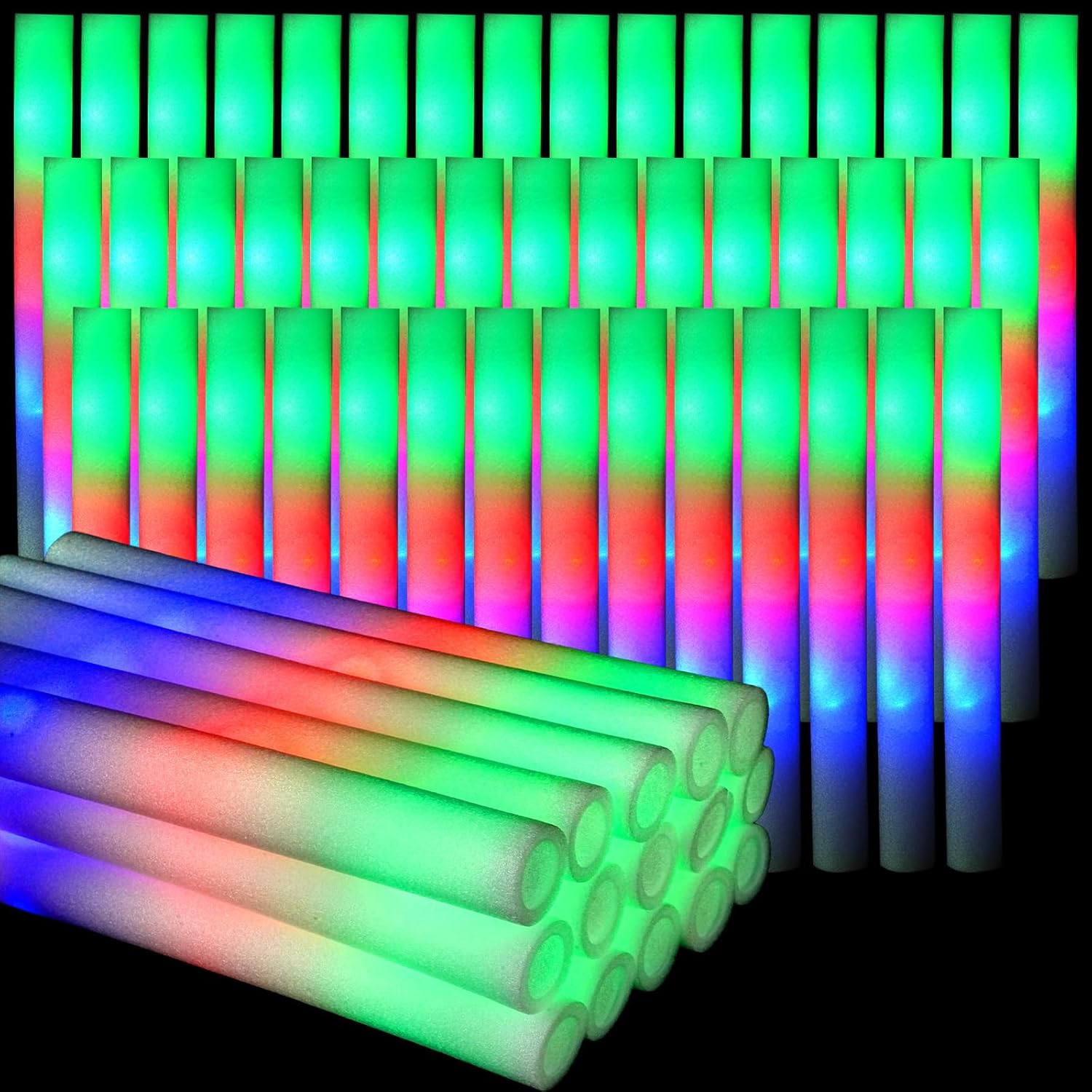 แท่งโฟม LED 102 ชิ้น แท่งเชียร - Flashing Led Foam Sticks Party บทวิจารณ์และราคา