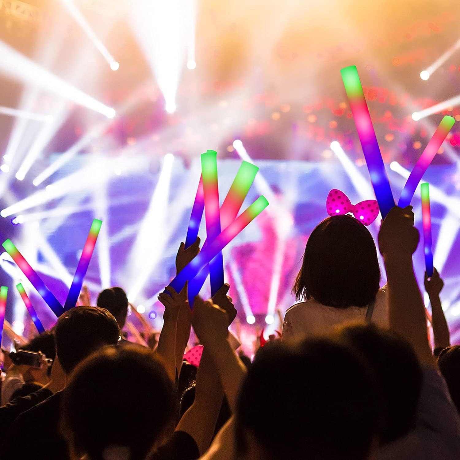 แท่งโฟม LED 102 ชิ้น แท่งเชียร - Flashing Led Foam Sticks Party บทวิจารณ์และราคา