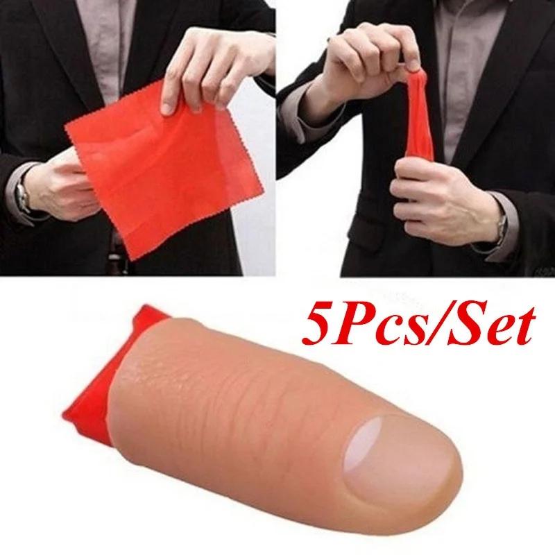 5 ชิ้น/เซ็ตปลอมนุ่ม Thumb TIP  - Thumb Tip Magic Trick Set บทวิจารณ์และราคา