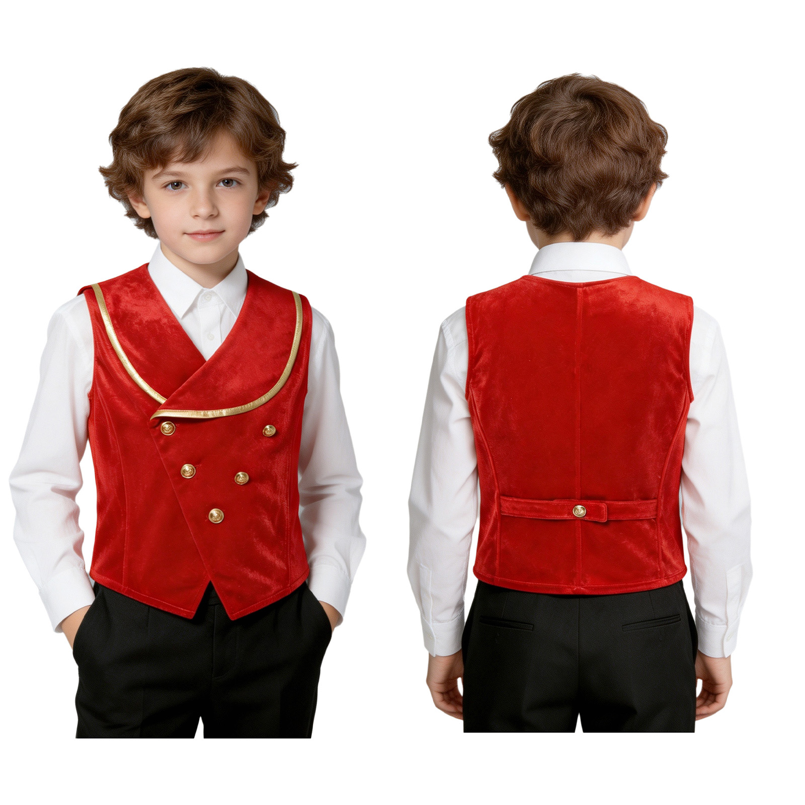เสื้อกั๊กกำมะหยี่สำหรับเด็กผู้ - Costumes บทวิจารณ์และราคา